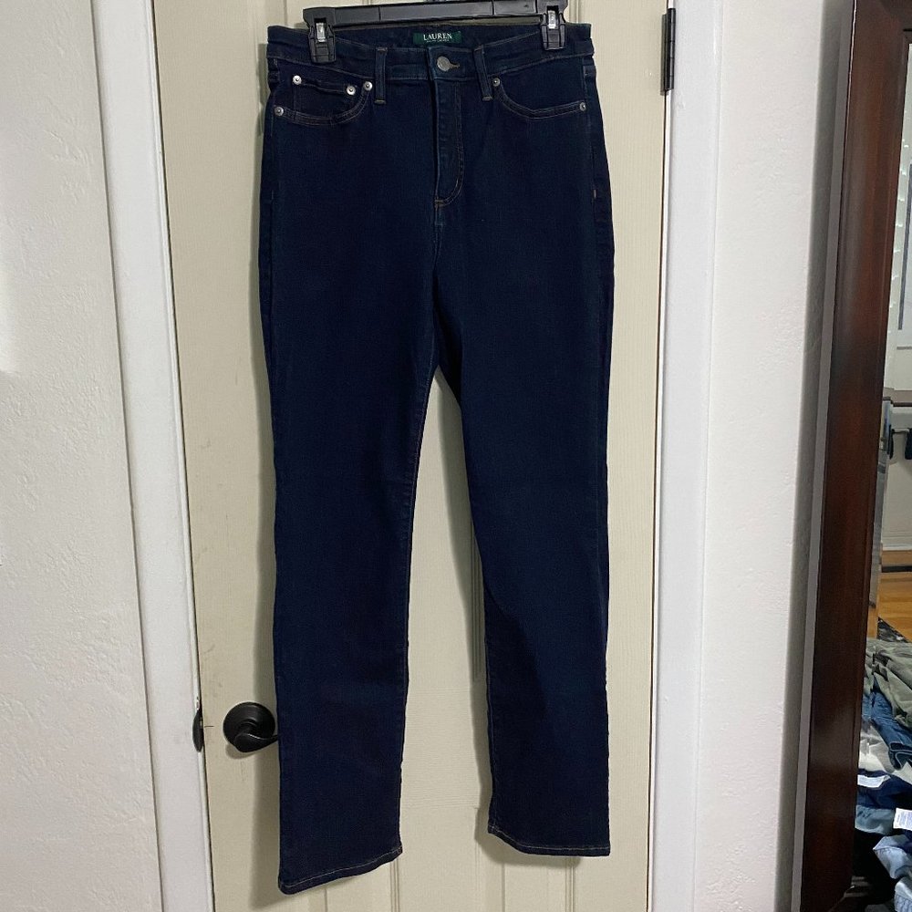 Lauren Ralph Lauren Dark Wash Straight Leg Jeans